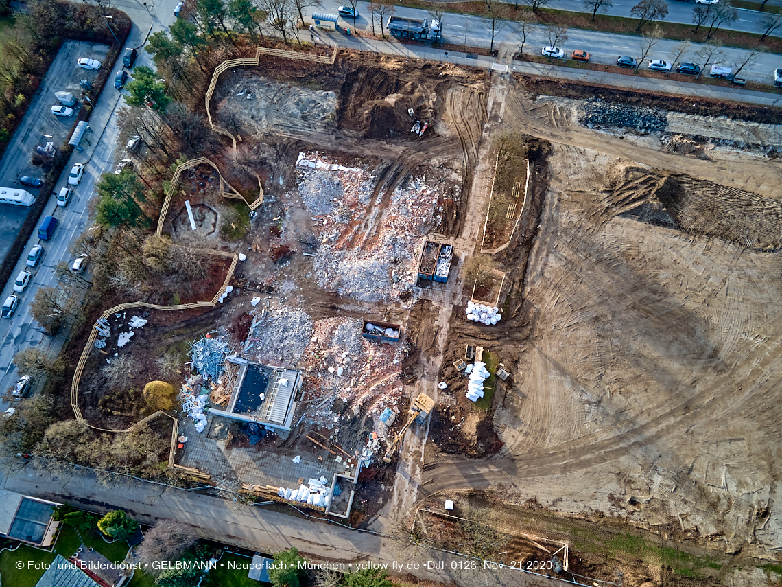 21.11.2020 - Bauplatz der Grundschule in Neuperlach in München